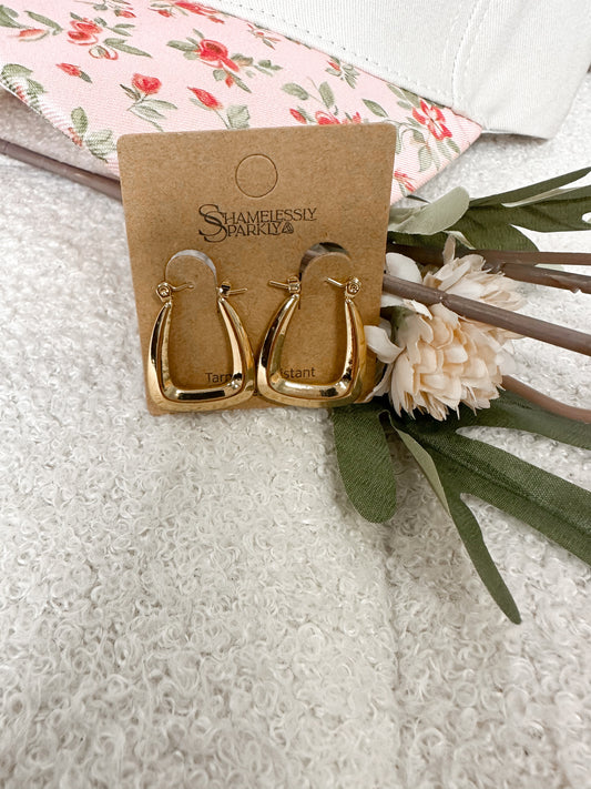Modern Muse Gold Hoop Earrings
