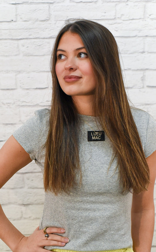 LuluMac Essential Baby Tee — Heather Grey