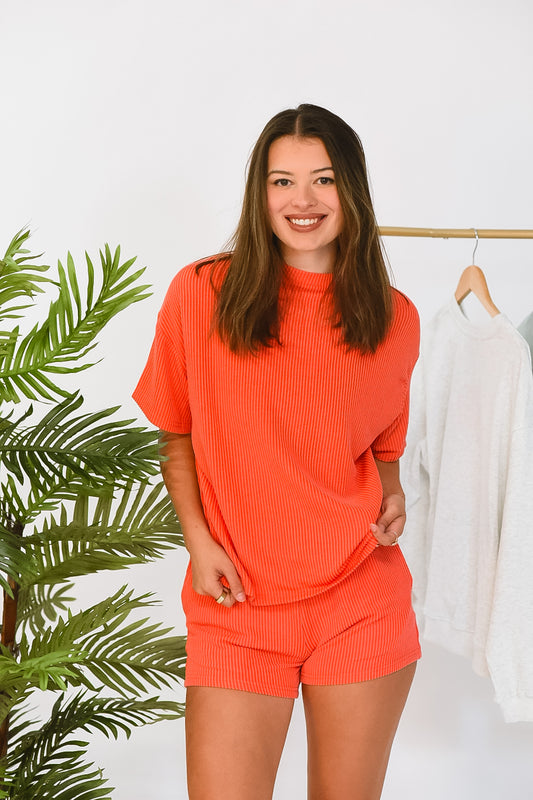 Bold Moves Ribbed Lounge Set