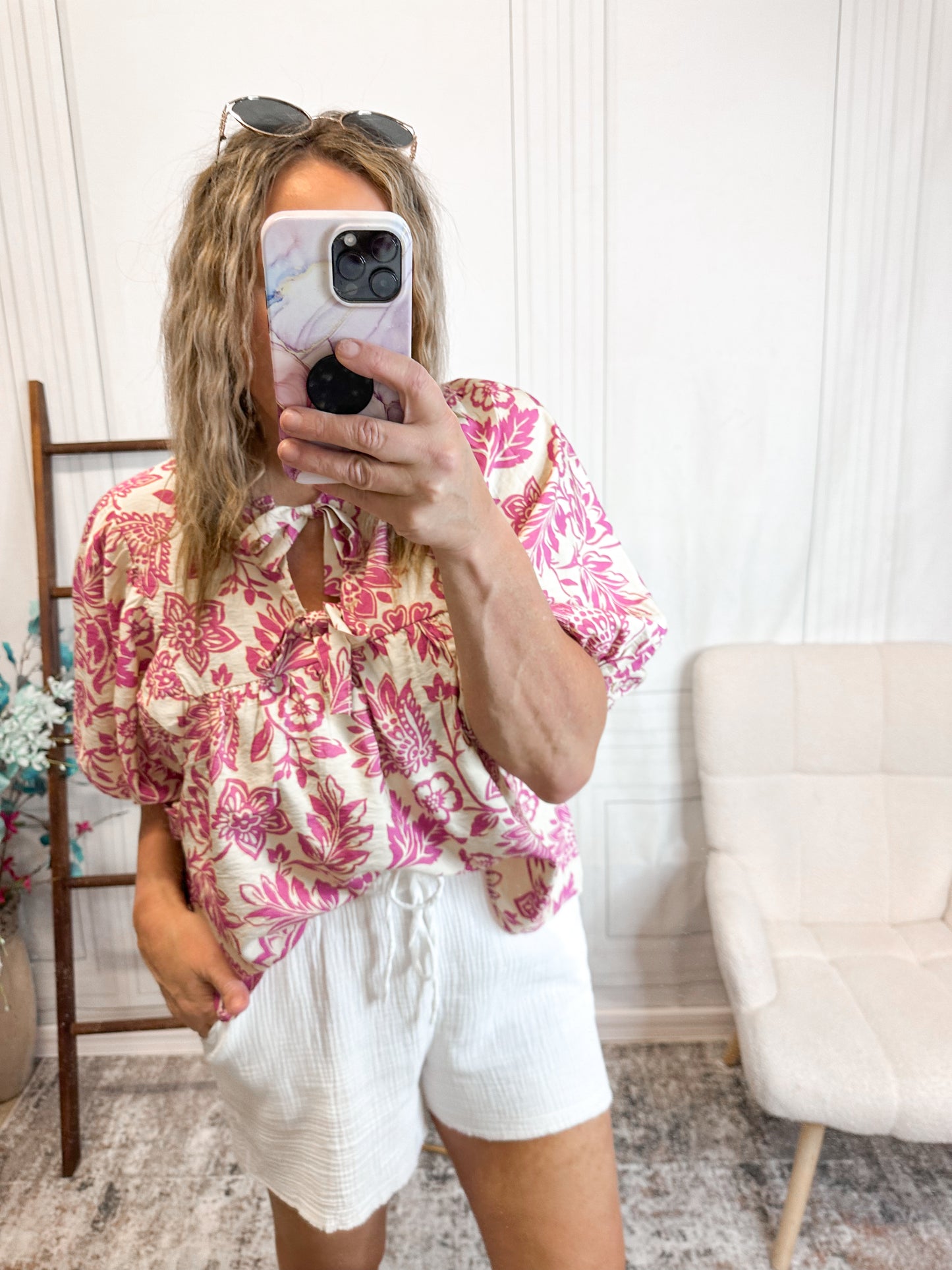 The Pink Paradise Print Top