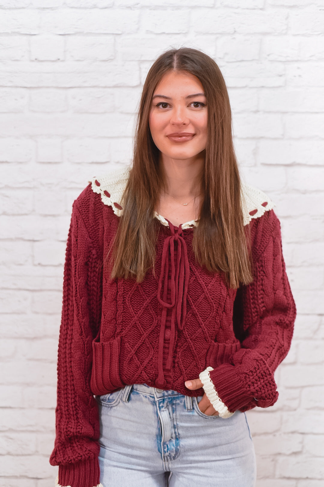 Cranberry Cottage Cable-Knit Cardigan