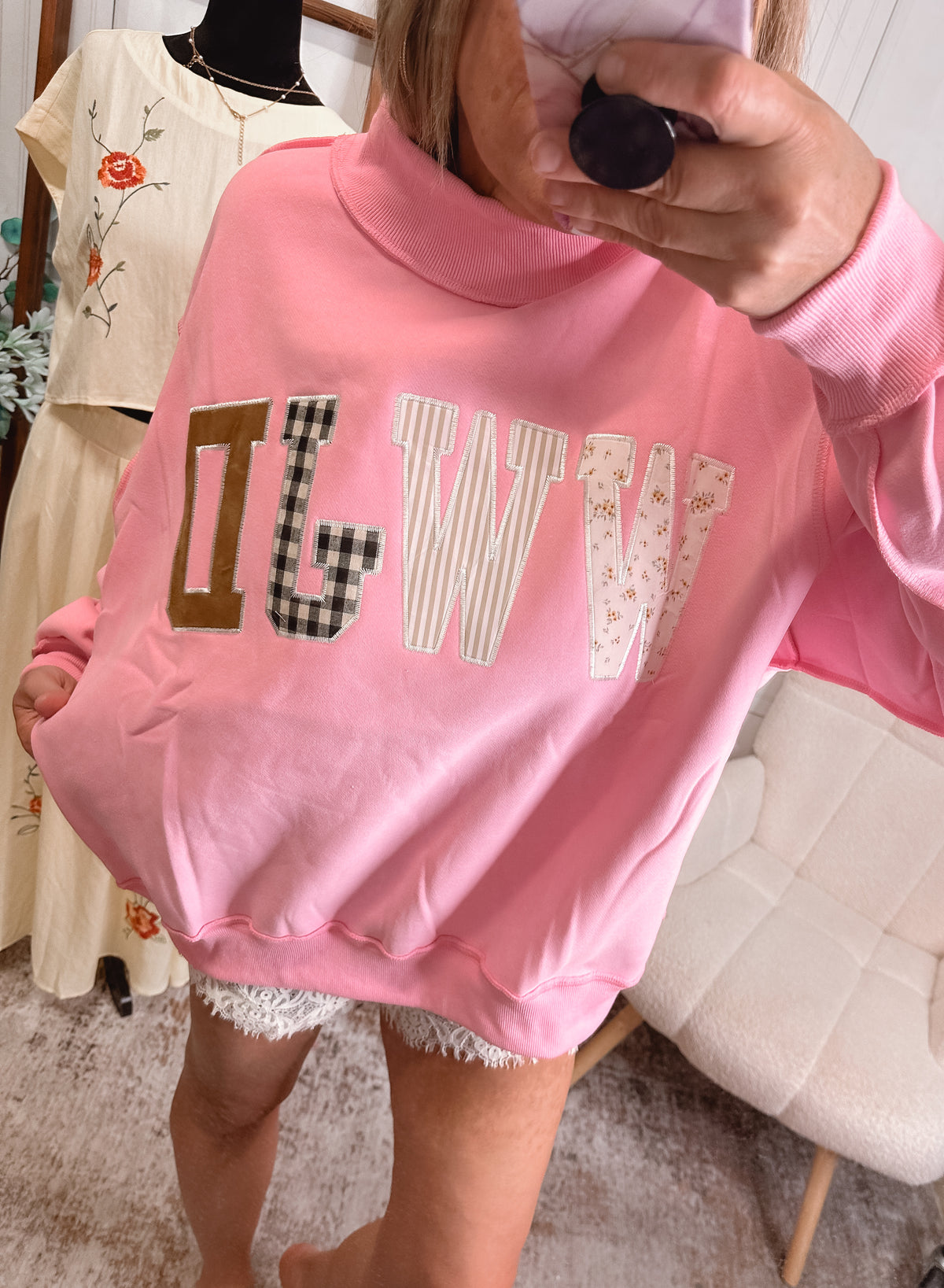 WWJD Patchwork Sweatshirt
