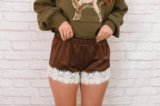 Sweetest Detail Lace-Trim Shorts