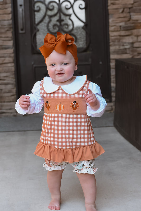 Fall Floral Turkey Patchwork Set