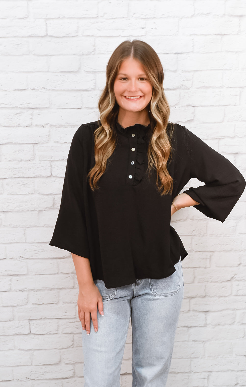 Perfectly Polished Ruffle Blouse