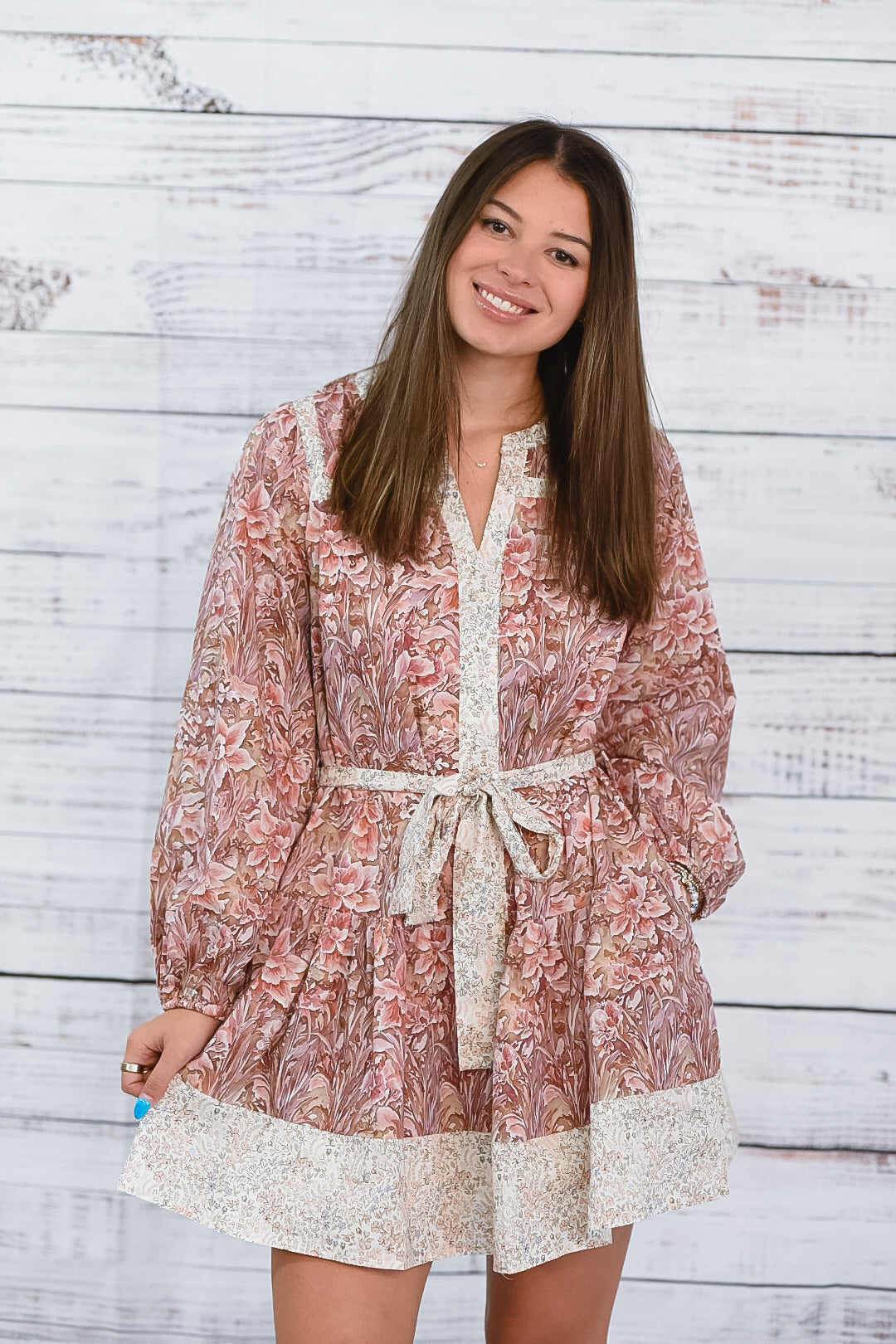 Prairie Rose Tie Waist Dress