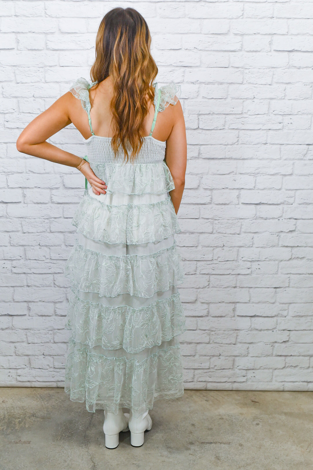 Enchanted Garden Tiered Ruffle Maxi Dress