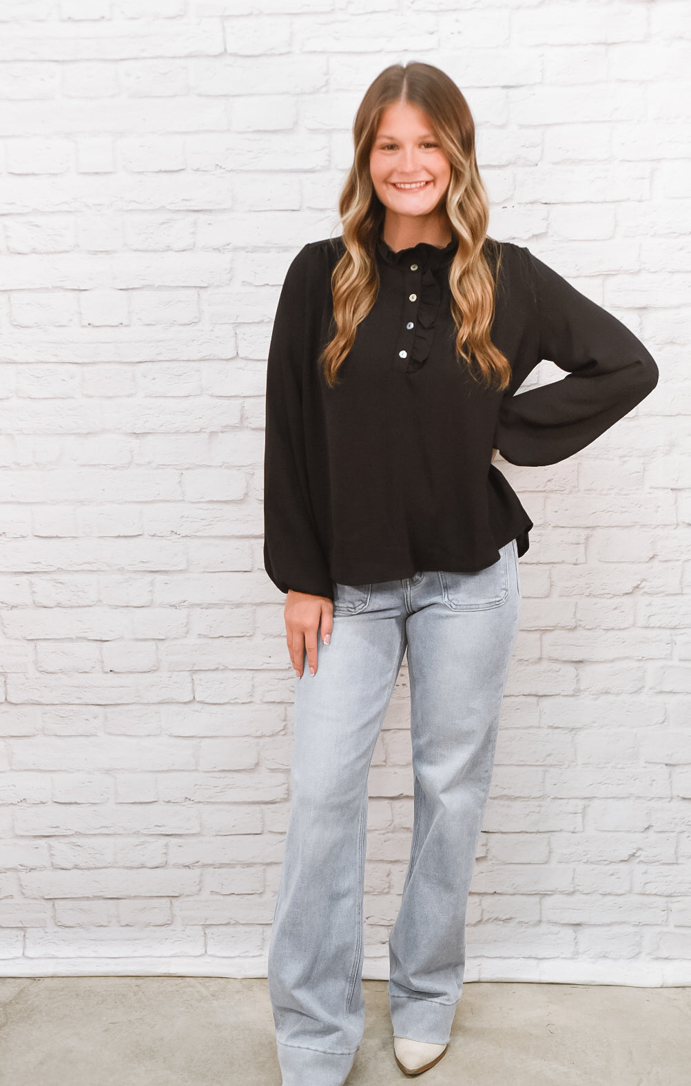 Perfectly Polished Ruffle Blouse