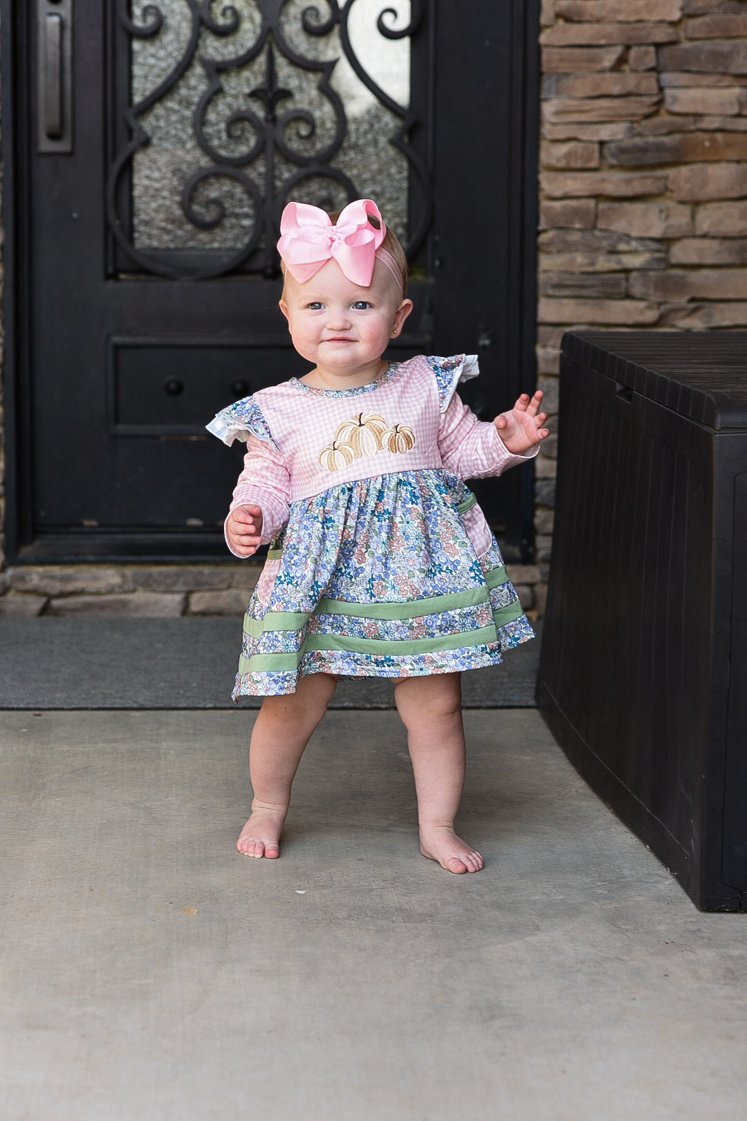 Blue Floral Pumpkin Set