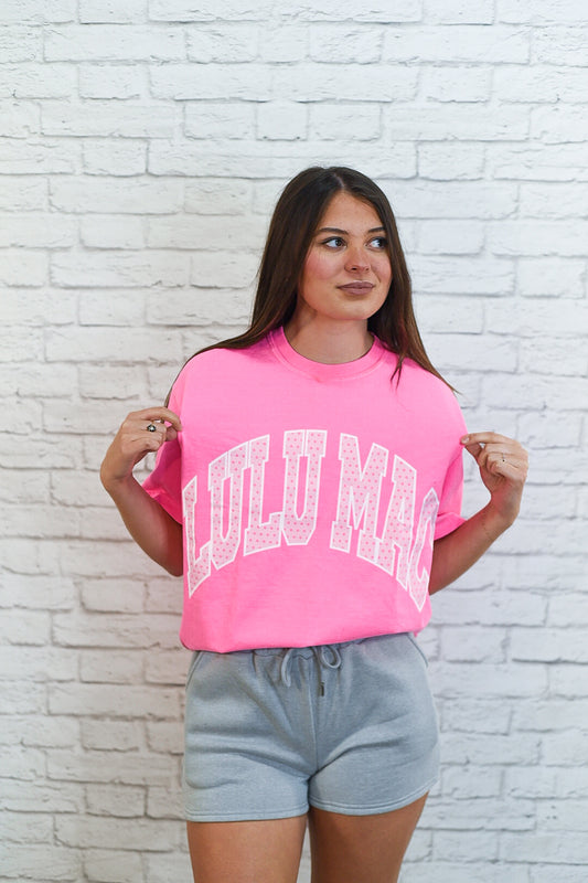 Lulumac Pink With Polka Dots Tee