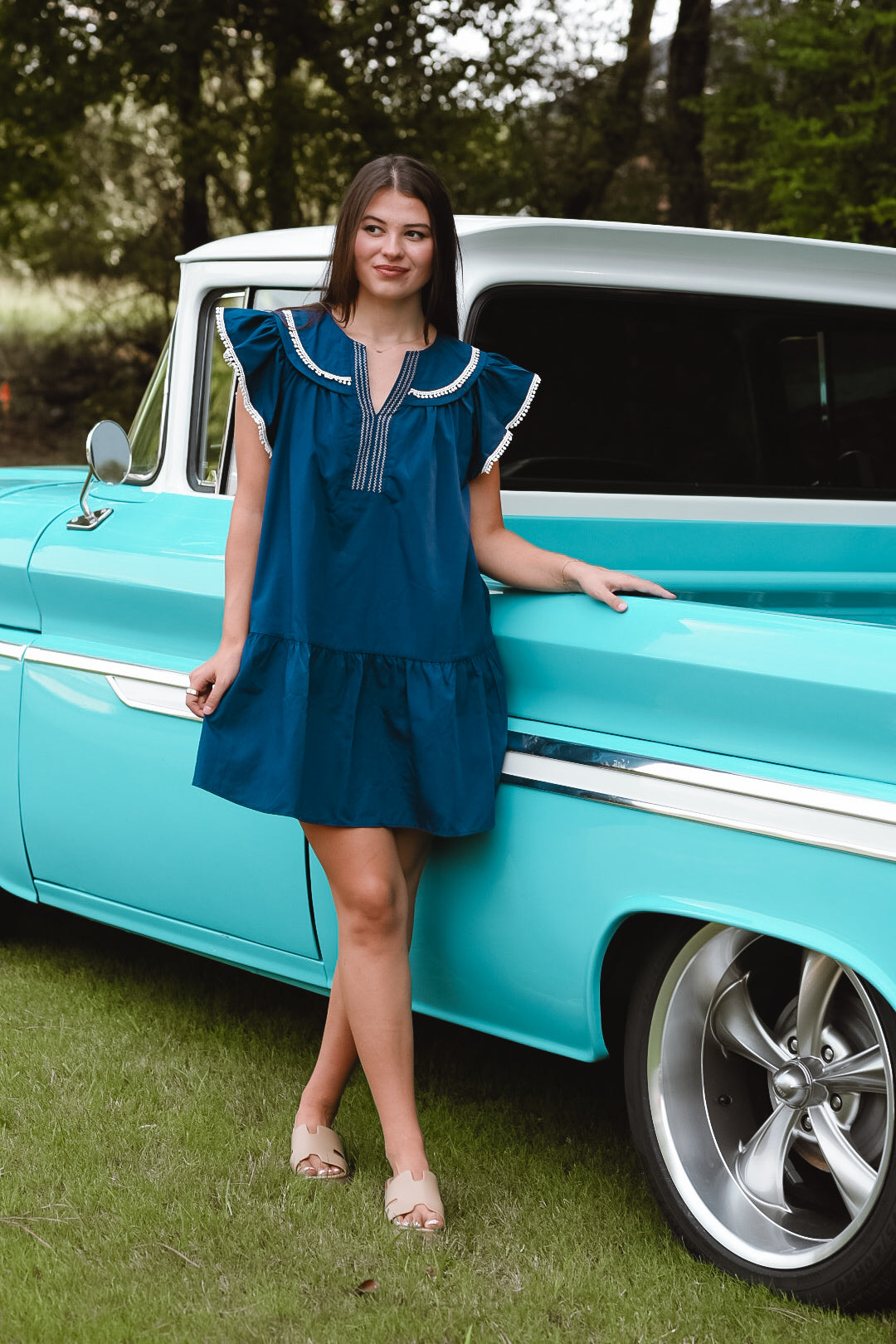 The Charleston Charm Dress (Navy)