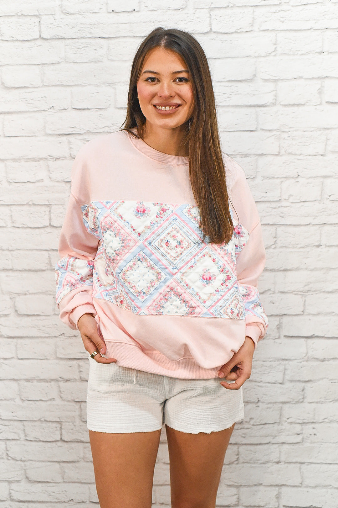 Sweet Cottage Patchwork Pullover