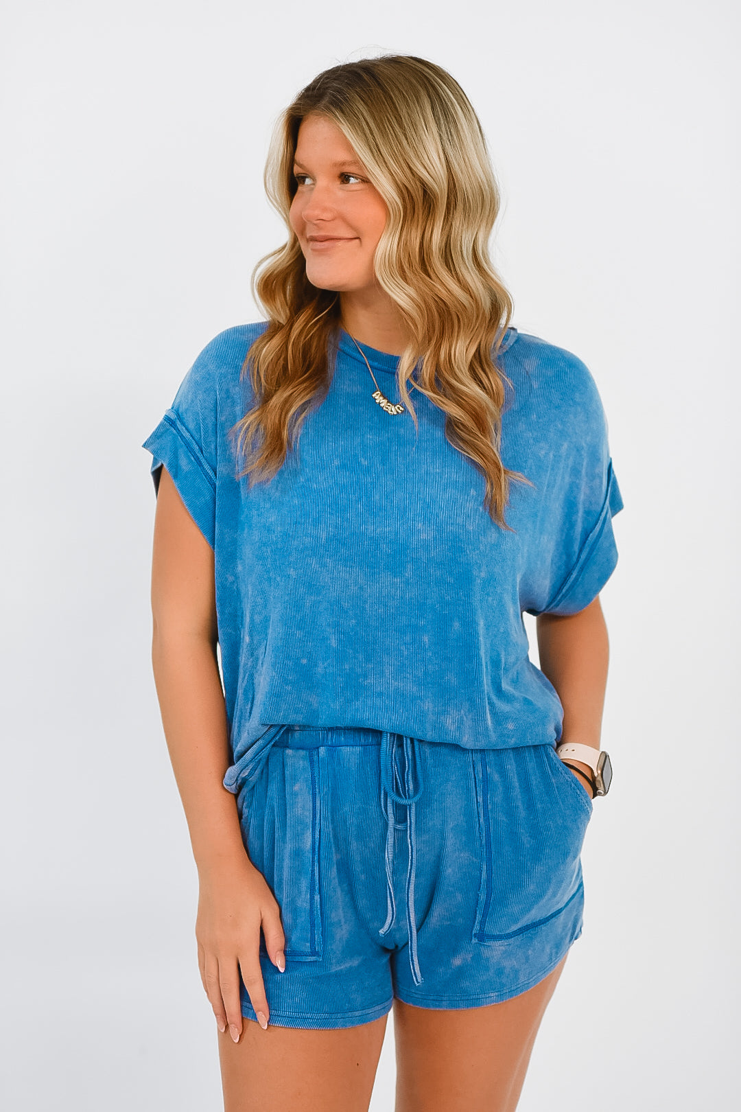 Indigo Ease Ribbed Set