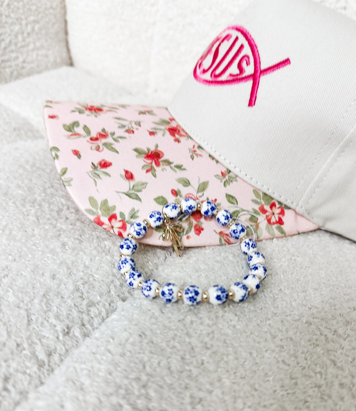 Blue Bloom Bow Charm Bracelet
