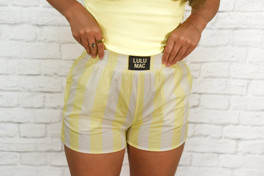 Lulu Mac Lemonade Stripe Lounge Shorts