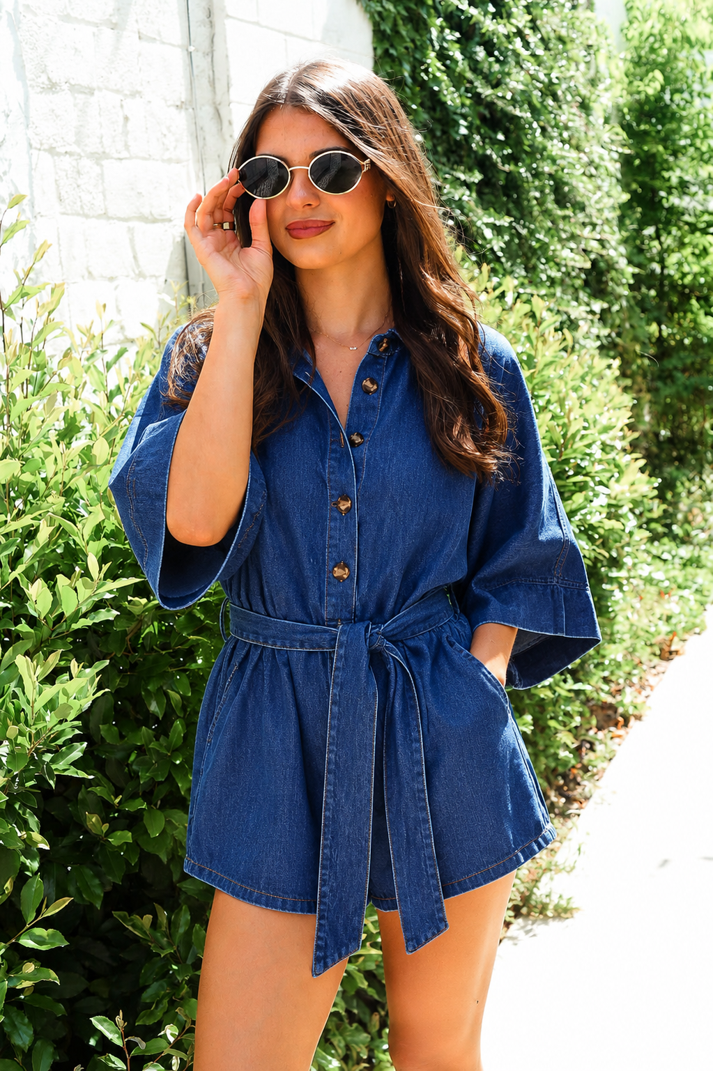 Blue Ridge Belle Denim Romper