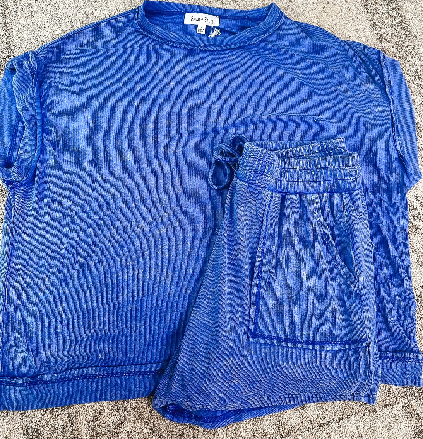 Indigo Ease Ribbed Set