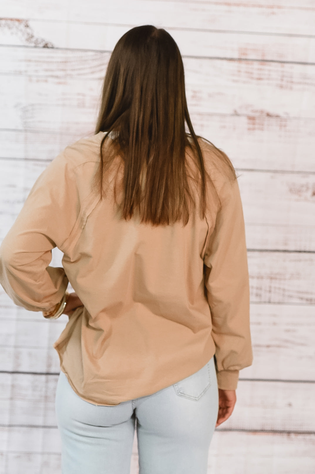 Latte Luxe Balloon Sleeve Top
