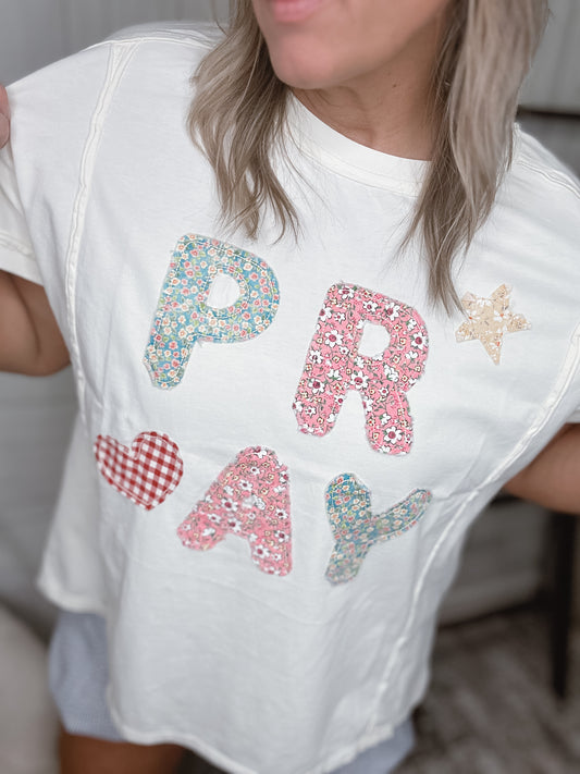 Petals & Prayer Patchwork Tee