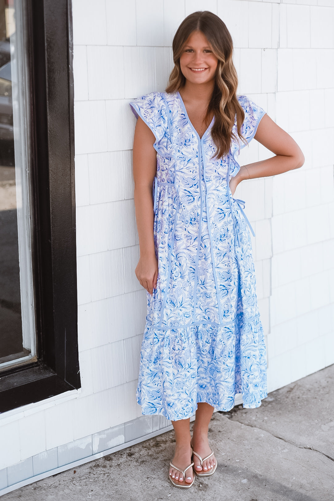 Bluebell Garden Flutter Midi Dress