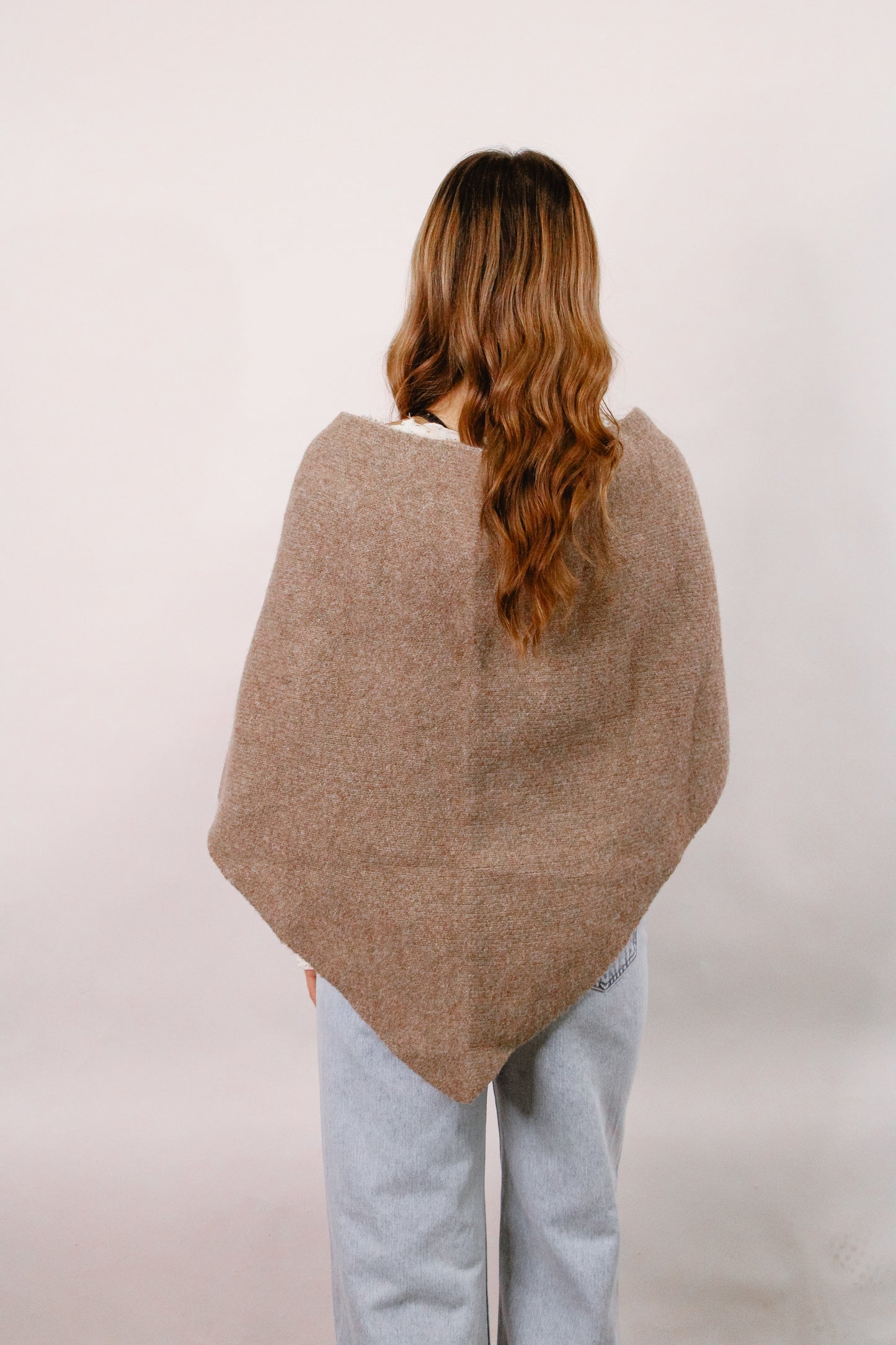 Forever Fall Tan Shawl Poncho Top