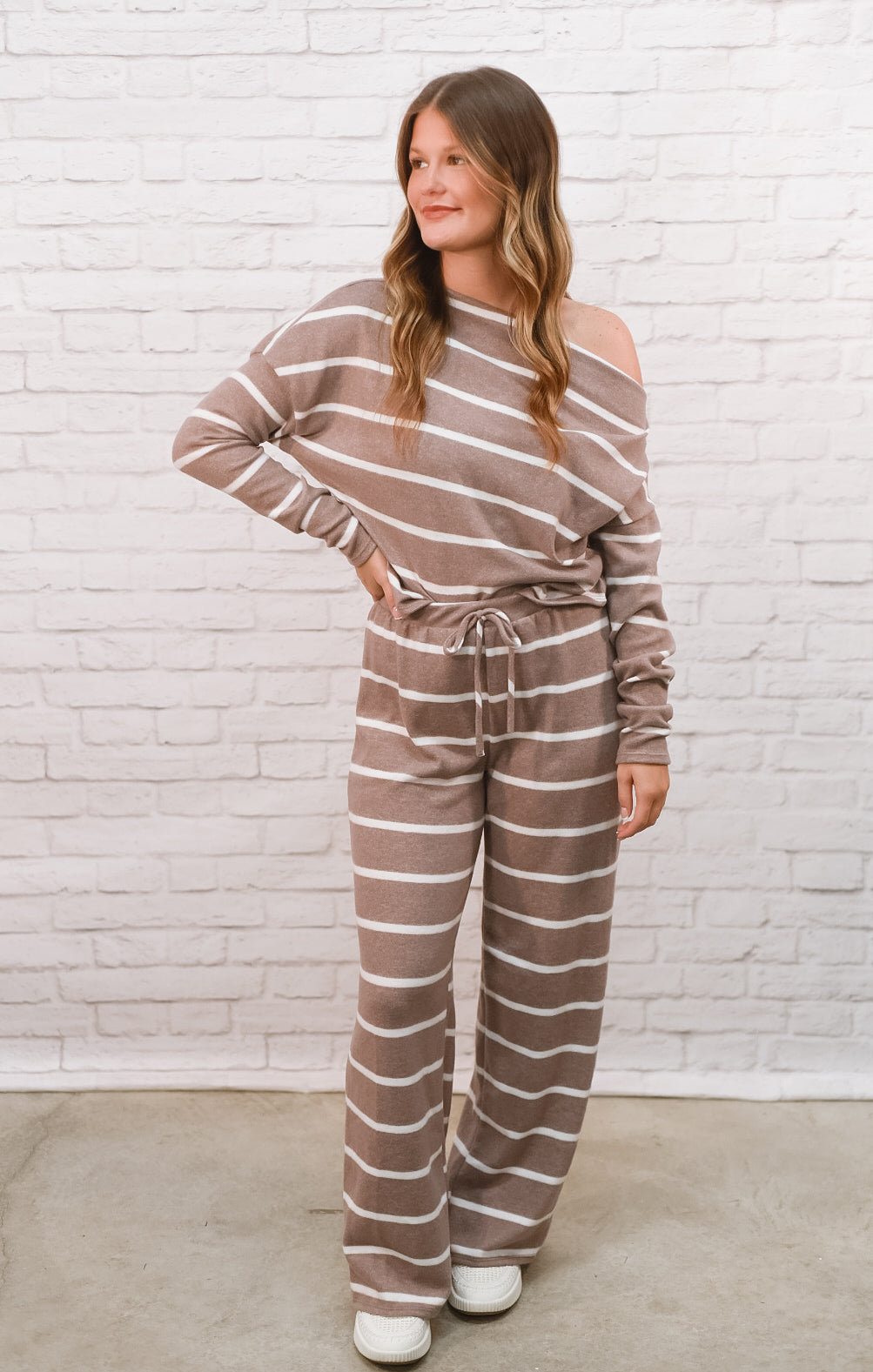 Coffee Run Striped Lounge Set
