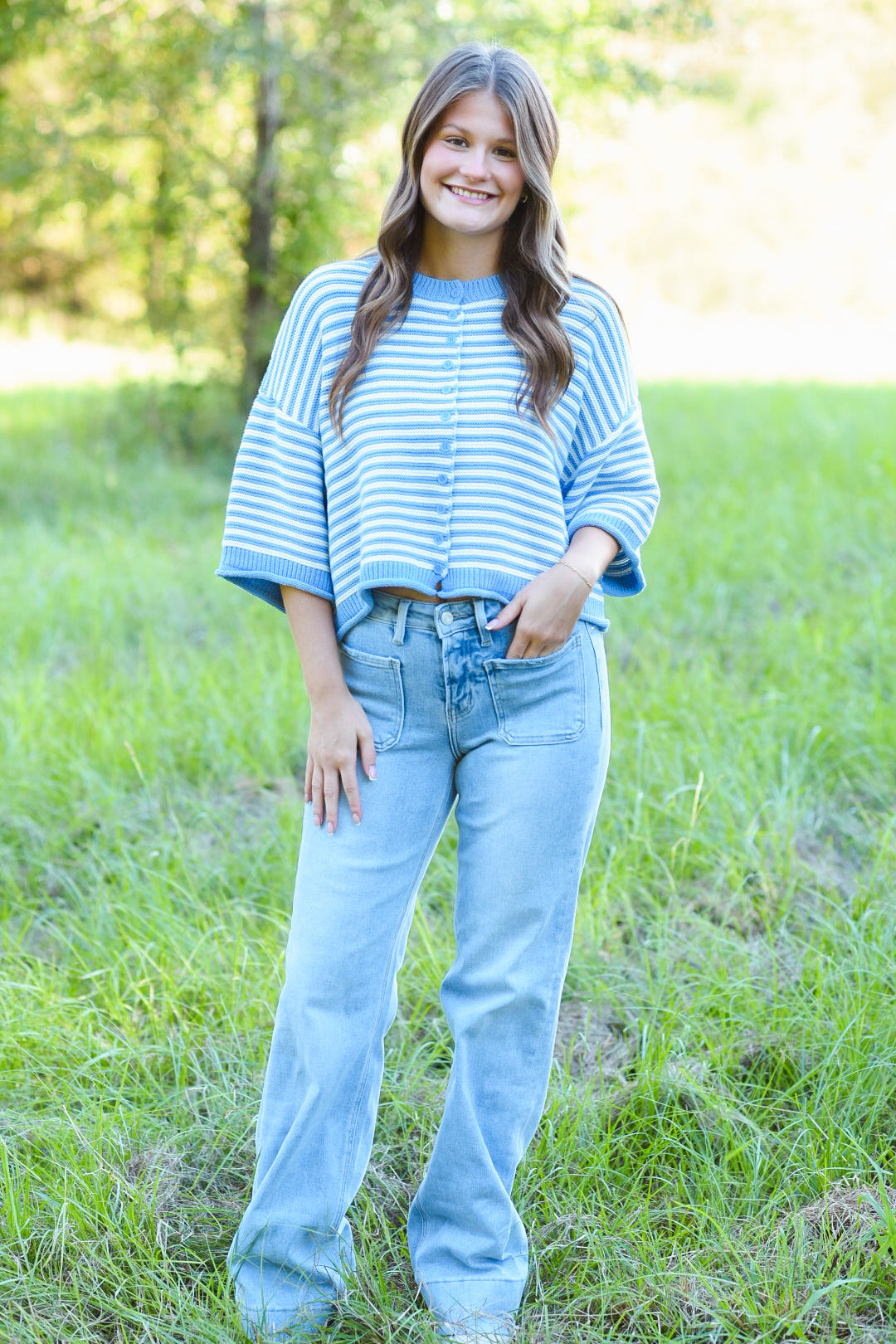 The Seaside Stripe Cardigan