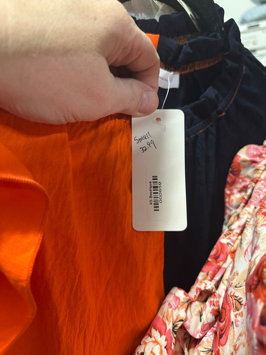 Double down Orange & Navy Top