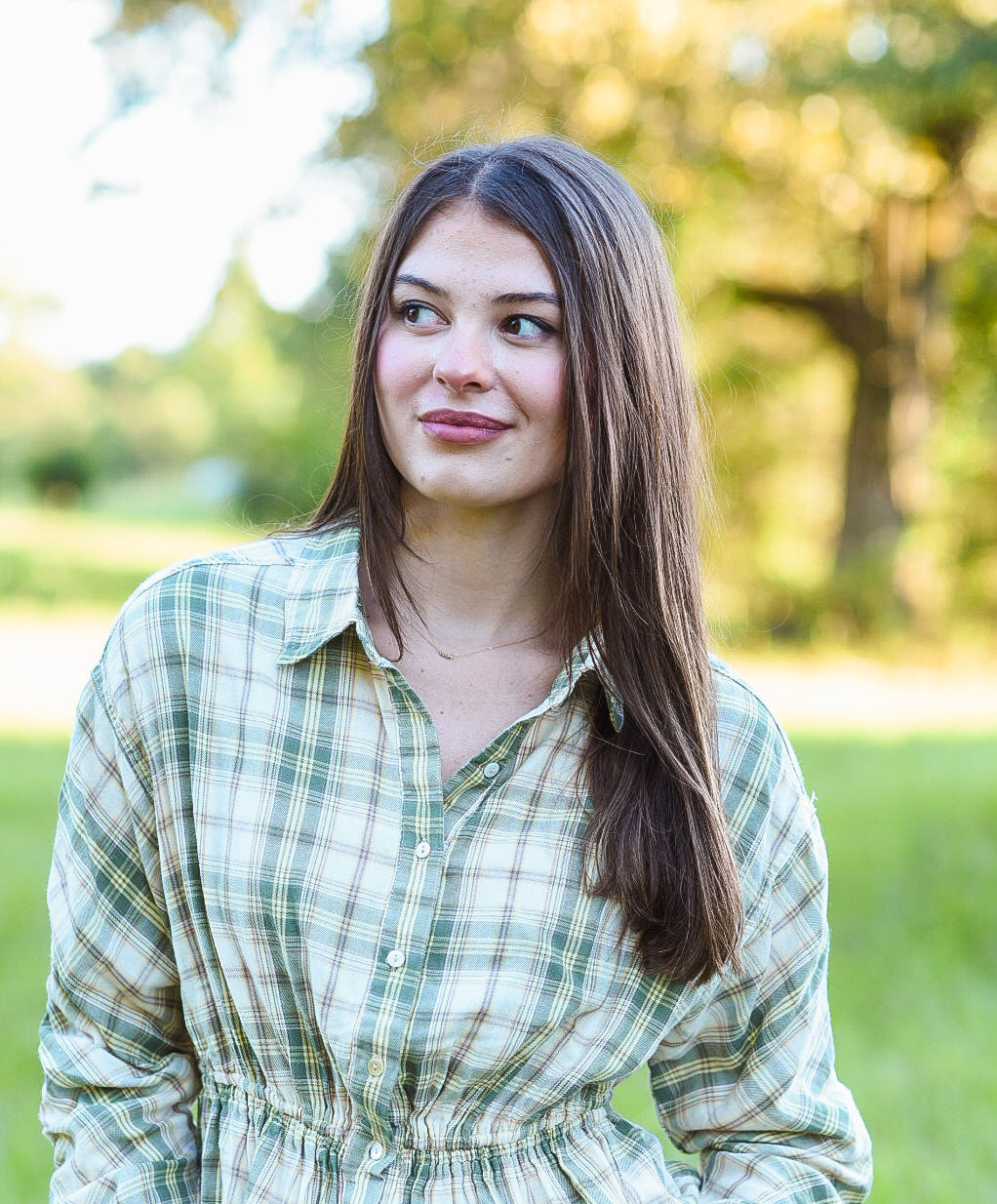 The Meadow Walk Plaid Top