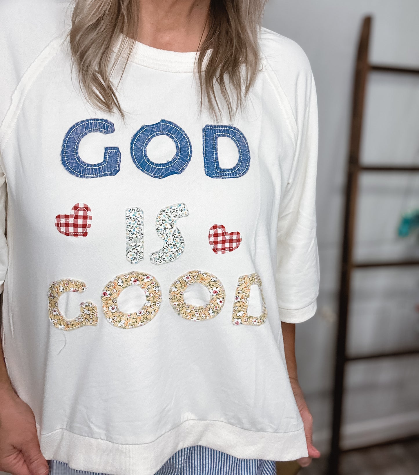 God Is Good Patchwork Tee