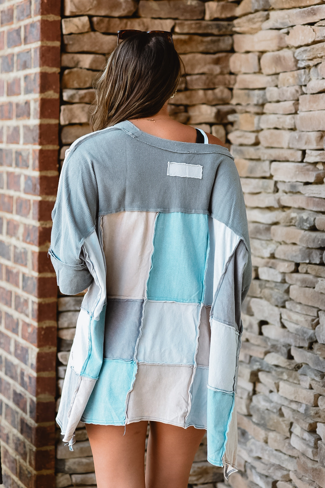 Seaside Skies Patch Top