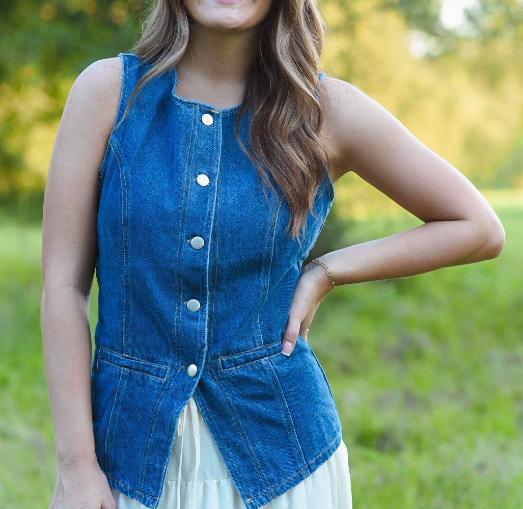The Blue Belle Denim Vest