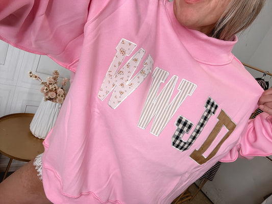 WWJD Patchwork Sweatshirt