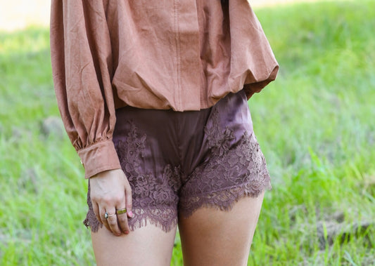 After Hours Lace-Trim Shorts